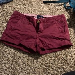 Maroon shorts from American eagle